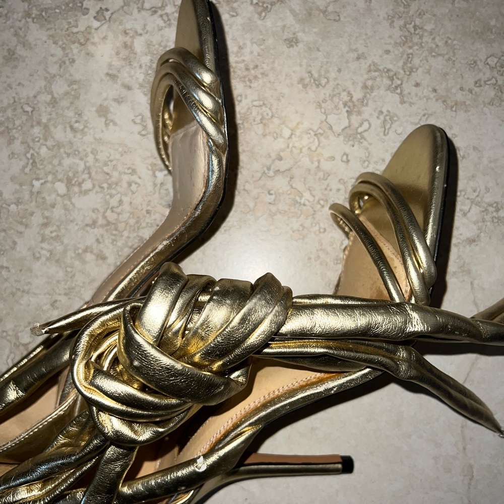 Top shop gold heels brand new never worn